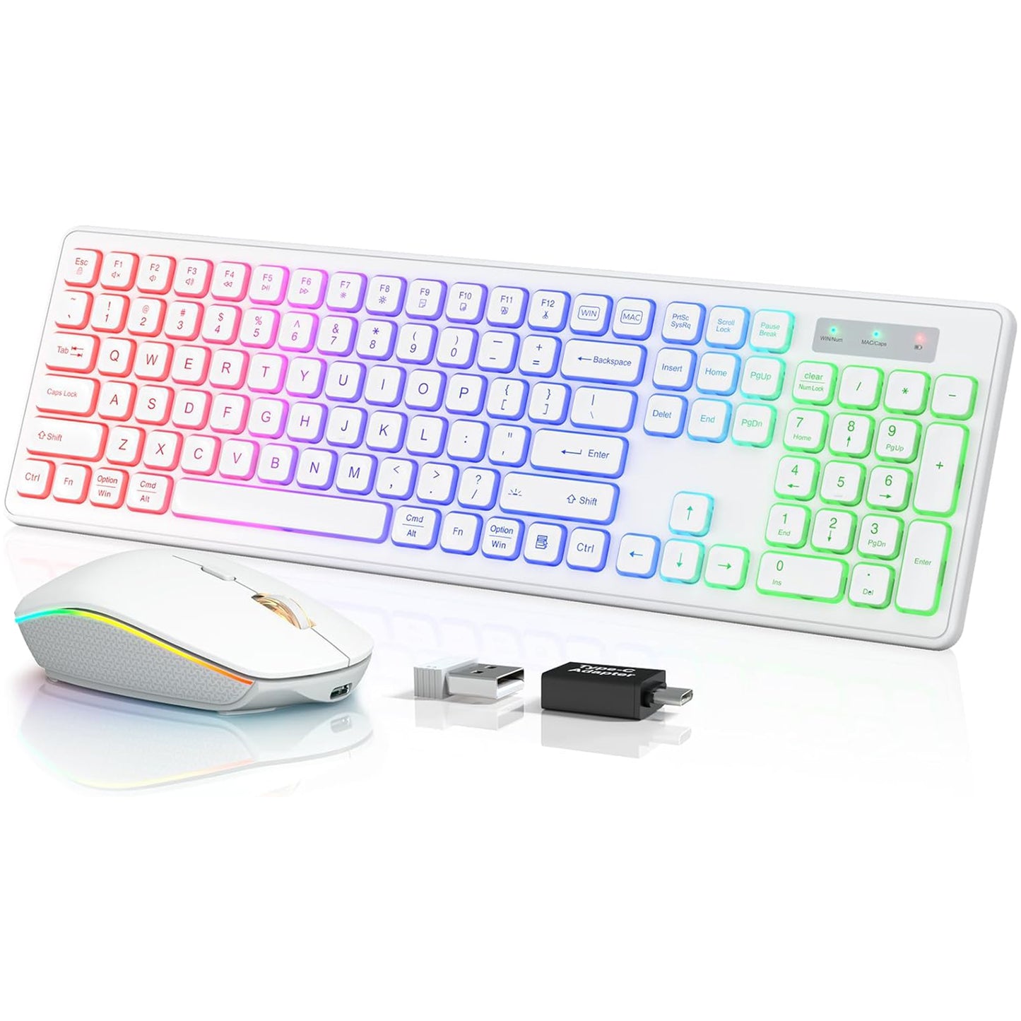 Wireless Keyboard and Mouse Combo - RGB Backlit